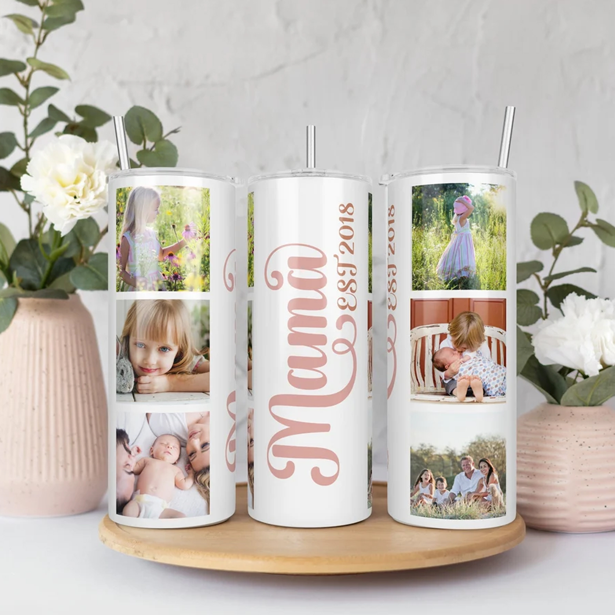Custom Mama Tumbler With Pictures Picture Tumbler For Mom First Mothers Day Gift Gift For New Mom Photo Tumbler Gift For Mom Mom Birthday Gift